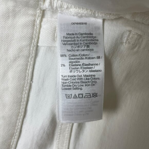 Madewell The '90s‎ Straight Crop Jean Tile White Size 27 High Rise Raw Hem NQ179 - Picture 9 of 15